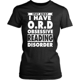 Stay Away I Have O.R.D Fitted T-shirt - Gifts For Reading Addicts