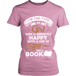 Books and Coffee Fitted T-shirt - Gifts For Reading Addicts