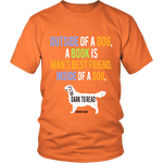 Outside of a dog a book is man's best friend Unisex T-shirt - Gifts For Reading Addicts