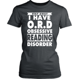 Stay Away I Have O.R.D Fitted T-shirt - Gifts For Reading Addicts