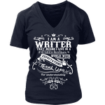 I am a writer V-neck - Gifts For Reading Addicts