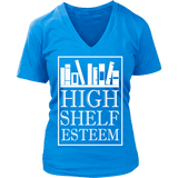 High Shelf Esteem V-neck - Gifts For Reading Addicts