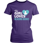 This girl loves reading books Fitted T-shirt - Gifts For Reading Addicts