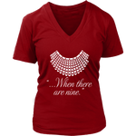 "When there are nine" V-neck Tshirt - Gifts For Reading Addicts