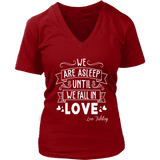 "We fall in love" V-neck Tshirt - Gifts For Reading Addicts