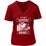 "It's Not Hoarding If It's Books" V-neck Tshirt - Gifts For Reading Addicts