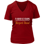 "I'd Rather Be reading MA" V-neck Tshirt - Gifts For Reading Addicts