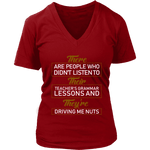 "GRAMMAR" V-neck Tshirt - Gifts For Reading Addicts