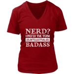 "Nerd?" V-neck Tshirt - Gifts For Reading Addicts