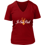 "Je Suis Prest" V-neck Tshirt - Gifts For Reading Addicts