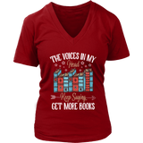 "Get More Books" V-neck Tshirt - Gifts For Reading Addicts