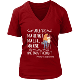 "My heart my life" V-neck Tshirt - Gifts For Reading Addicts