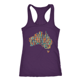 "Australia Bookish Map" Women's Tank Top - Gifts For Reading Addicts