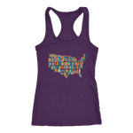 "USA Bookish Map" Women's Tank Top - Gifts For Reading Addicts