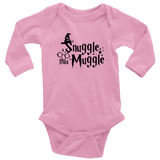 "Snuggle This Muggle"Long Sleeve Baby Bodysuit - Gifts For Reading Addicts