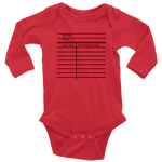 Library Card Long Sleeve Baby Bodysuit - Gifts For Reading Addicts