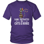 "Cats and books" Unisex T-Shirt - Gifts For Reading Addicts