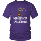 "Cats and books" Unisex T-Shirt - Gifts For Reading Addicts