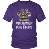 "Dogs and books" Unisex T-Shirt - Gifts For Reading Addicts