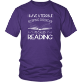 "Sleeping disorder" Unisex T-Shirt - Gifts For Reading Addicts