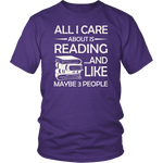 "All I Care About Is Reading" Unisex T-Shirt - Gifts For Reading Addicts