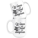 "Women who read"15oz white mug - Gifts For Reading Addicts