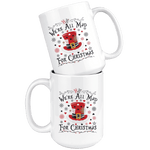 "We're All Mad For Christmas"15oz White Christmas Mug - Gifts For Reading Addicts