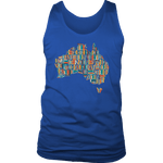 "Australia Bookish Map" Men's Tank Top - Gifts For Reading Addicts