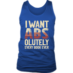 "I Want ABS-olutely Every Book" Men's Tank Top - Gifts For Reading Addicts