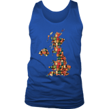 "UK Bookish Map" Men's Tank Top - Gifts For Reading Addicts