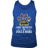 "Dogs and books" Men's Tank Top - Gifts For Reading Addicts