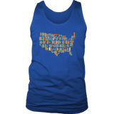 "USA Bookish Map" Men's Tank Top - Gifts For Reading Addicts