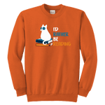 "I'd rather be reading" YOUTH CREWNECK SWEATSHIRT - Gifts For Reading Addicts