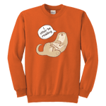 "I otter be reading" YOUTH CREWNECK SWEATSHIRT - Gifts For Reading Addicts