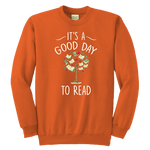 "It's a good day to read" YOUTH CREWNECK SWEATSHIRT - Gifts For Reading Addicts