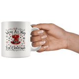 "We're All Mad For Christmas"11oz White Christmas Mug - Gifts For Reading Addicts