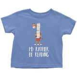 "I'd rather be reading" TODDLER TSHIRT - Gifts For Reading Addicts