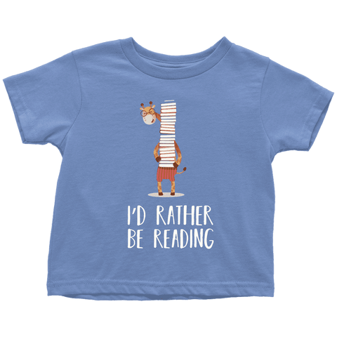 "I'd rather be reading" TODDLER TSHIRT - Gifts For Reading Addicts