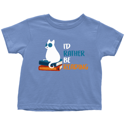 "I'd rather be reading" TODDLER TSHIRT - Gifts For Reading Addicts