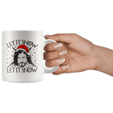 "Let It Snow"11oz White Christmas Mug - Gifts For Reading Addicts