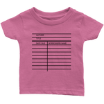 Library Card Infant T-Shirt - Gifts For Reading Addicts