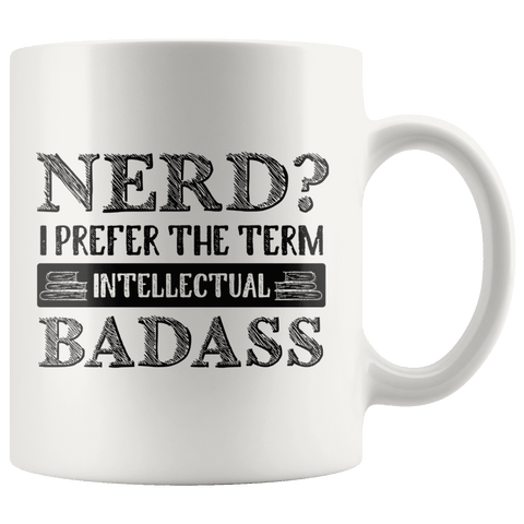 "Nerd?"11oz White Mug - Gifts For Reading Addicts