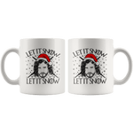 "Let It Snow"11oz White Christmas Mug - Gifts For Reading Addicts